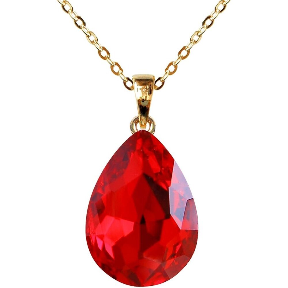 18k Gold Plated Water Drop Pear-Shaped Zircon Pendant Necklace 16"+2" | Pear-Sha